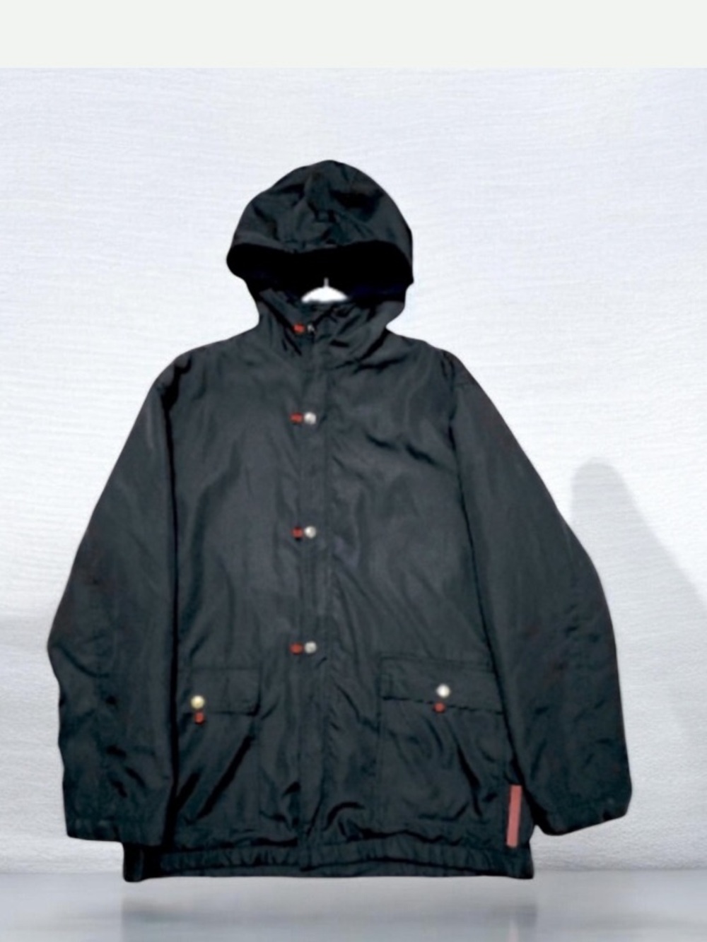 PRADA Italian Made Vintage Fleece Black Hoodie Jacket Size L